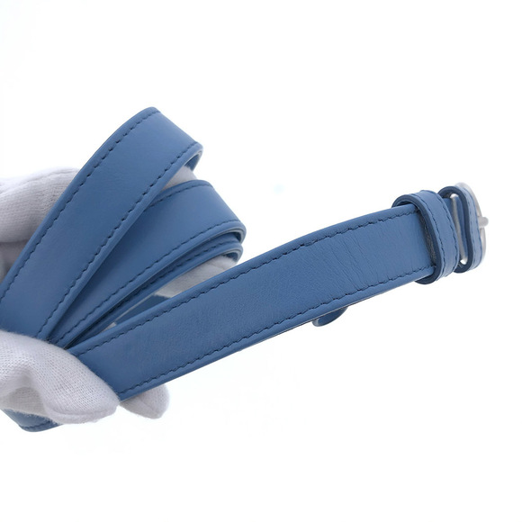 Prada 2way Belt Chain Shoulder Bag Soft Calf Light Blue - Picture 7 of 8